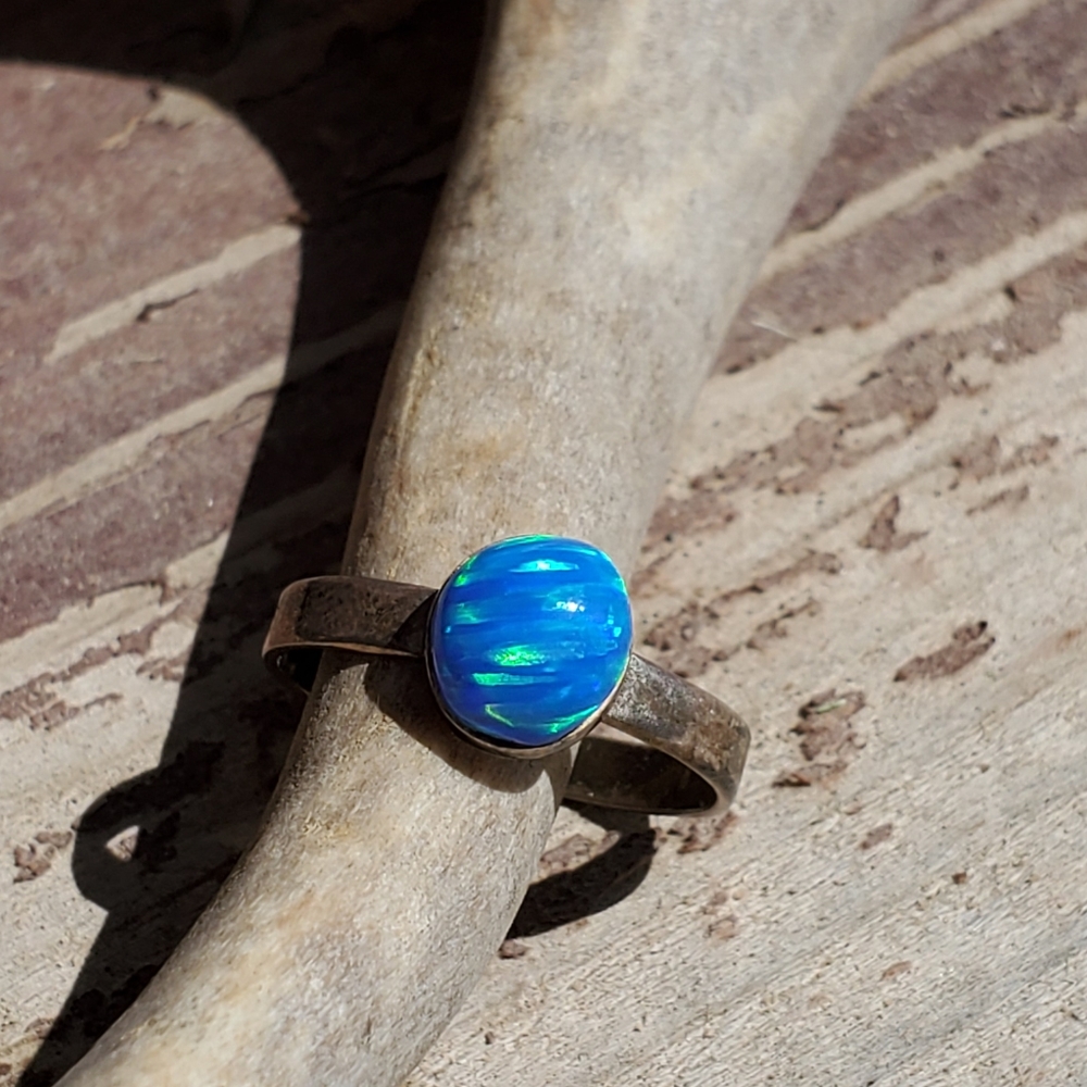 Blue Opal Ring - image 1